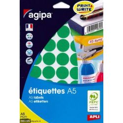 Pastilles signalisation - 24mm - Sachet de 400 - VERT **