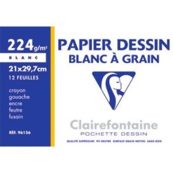Papier dessin -  A4 - 224gr - 12 Feuilles 
