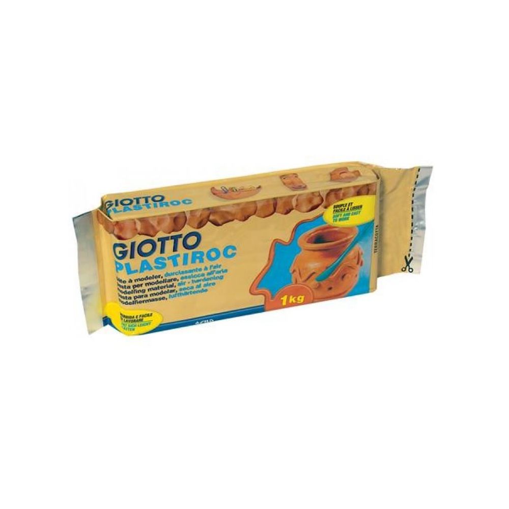 Plastiroc GIOTTO Durcit à l air - 1Kg - ROUGE ** Plastiroc GIOTTO Durcit à l air - 1Kg - ROUGE **