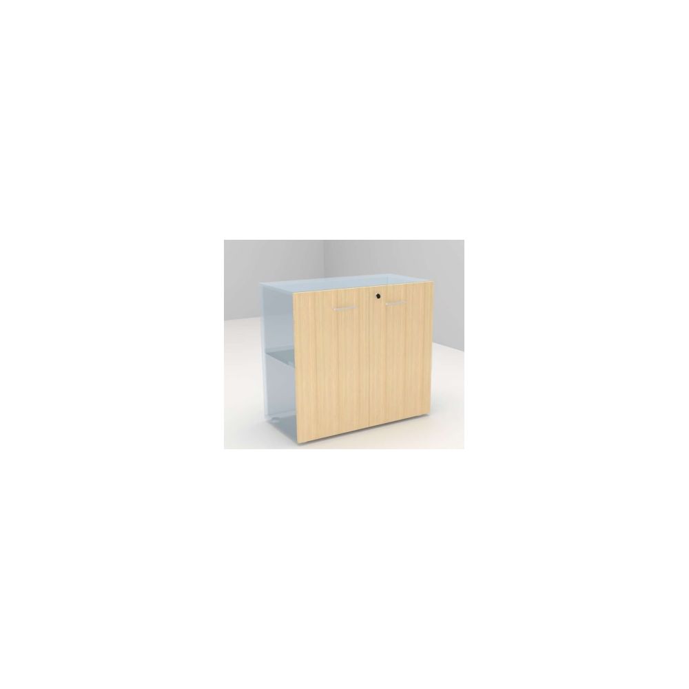 2 portes basses en bois avec serrure Chêne fil  pour V08001-RS