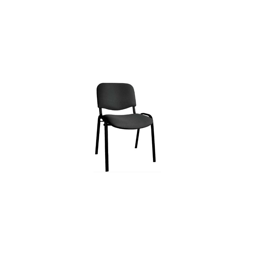Chaise Visiteur ISO Classic - 4 pieds - Tissu Cagliari NOIR Chaise Visiteur ISO Classic - 4 pieds - Tissu Cagliari NOIR