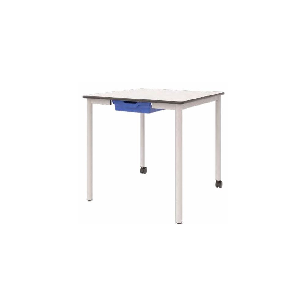 Table Flexus PU mobile - 80 x 80cm - Grey 43 - BLANC T6