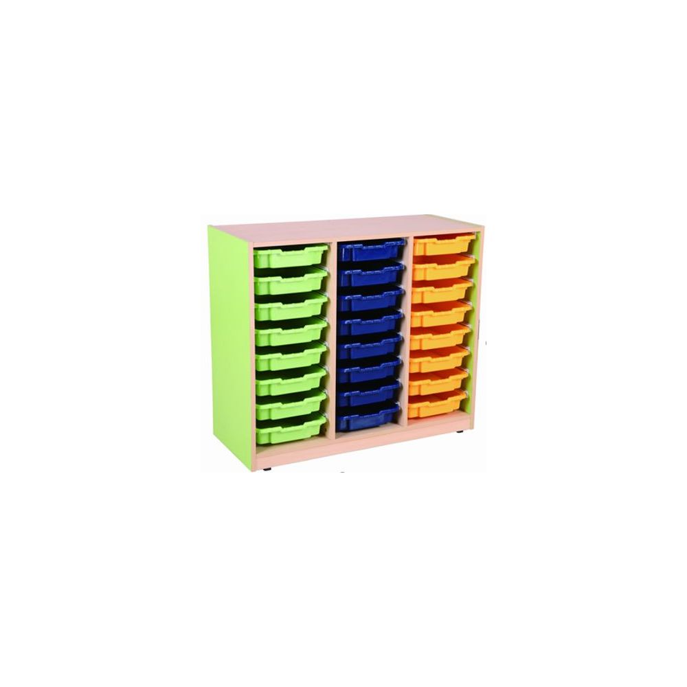 Bibliothèque 24 bacs+roulettes Dim:102 x 44 - Haut: 95 cm (sans bac)