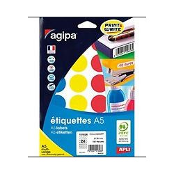 Pastilles signalisation - 45mm - 84 unités  COULEURS ASSORTIES