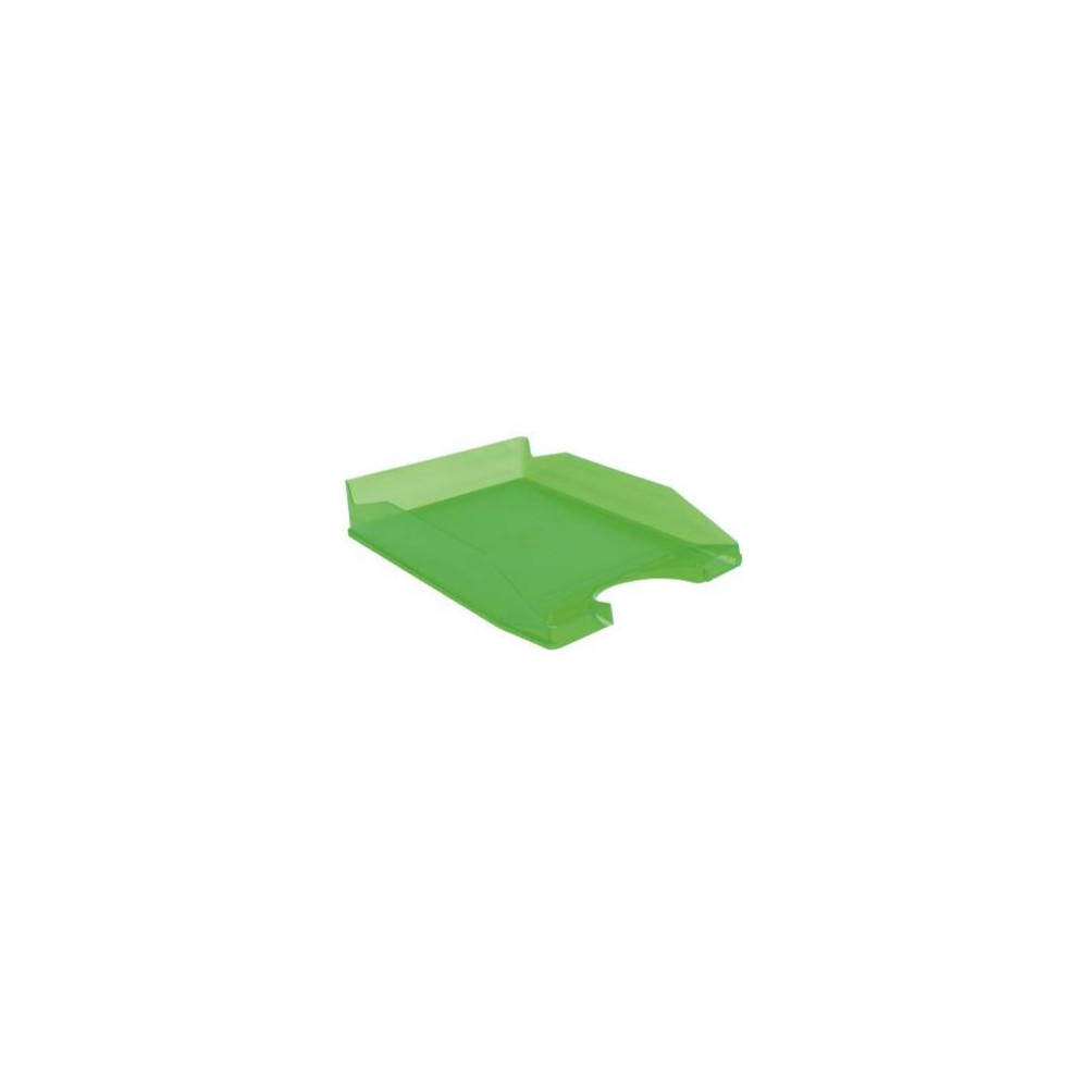 Corbeille courrier non ajourée PP - A4 - VERT POMME TRANSLUCIDE  //
