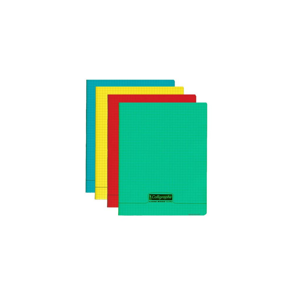 Cahier 17x22cm 5 x 5  96 p Piqûre 90g Polypro ASS. - Z