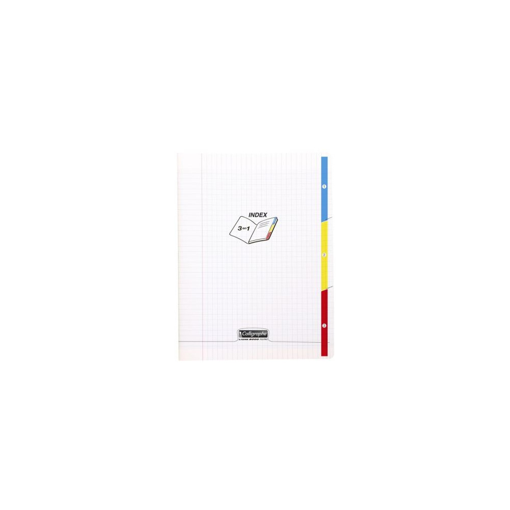 Cahier   3 Onglets A4 Séyès 96 p Polypro - Z