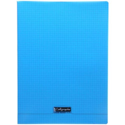 Cahier 24x32cm 5 x 5 96 p Piqûre 90g Polypro BLEU  - Z
