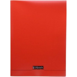 Cahier 24x32cm 5 x 5 96 p Piqûre 90g Polypro GRIS  - Z