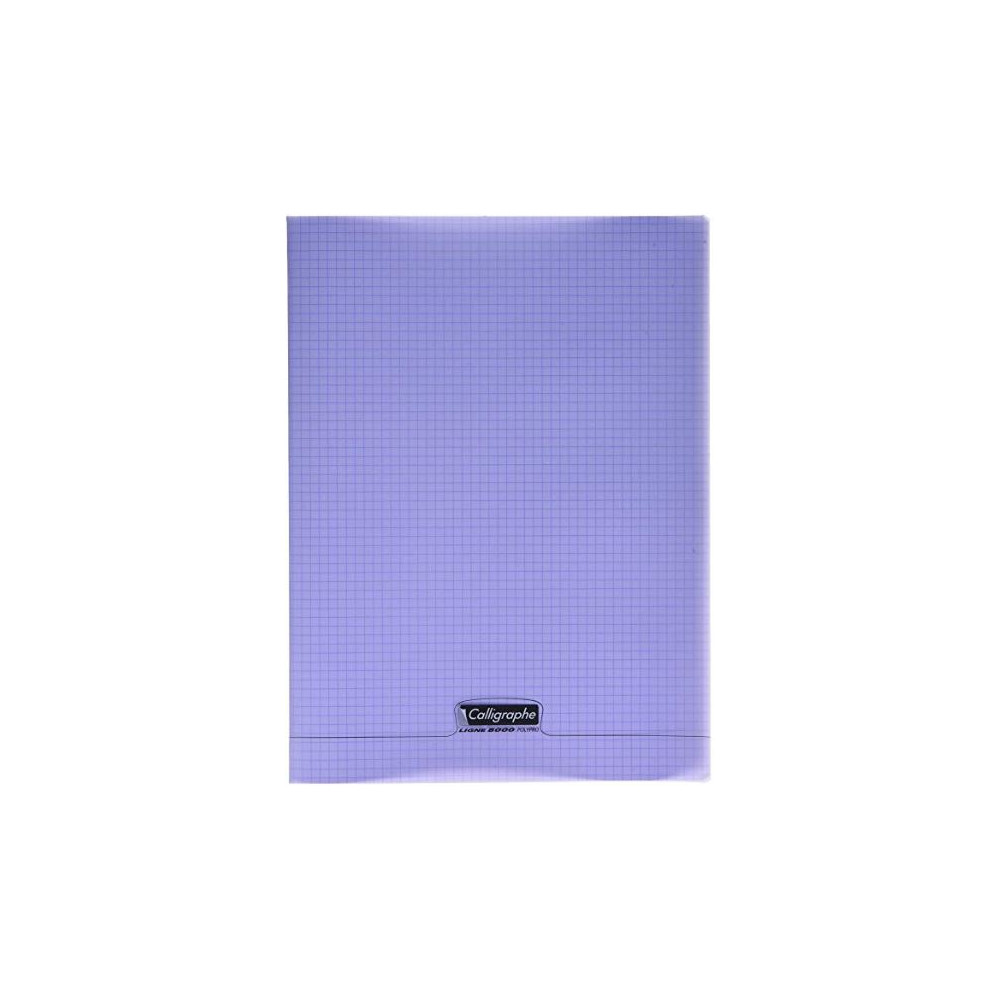 Cahier 24x32cm 5 x 5 96 p Piqûre 90g Polypro VIOLET  - Z