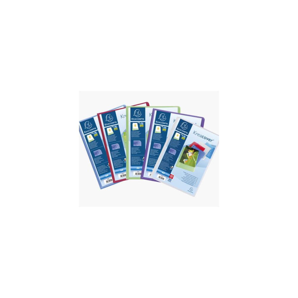 Protege Document PVC person. A4 - 040 vues - EXACOMPTA COUL. ASS 