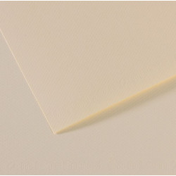 Feuille dessin 50x65cm 160g CREME PASTEL (la feuille)**