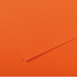 Feuille dessin 50x65cm 160g ORANGE (la feuille) 