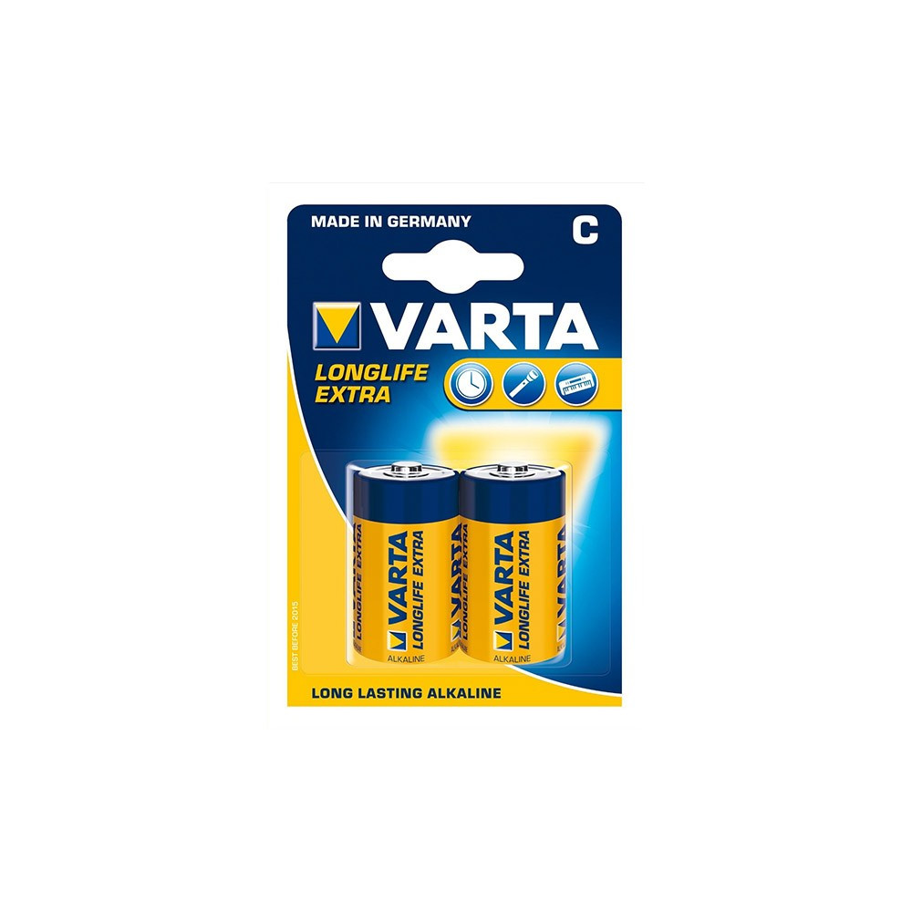 Pile LR14 VARTA Alcaline "Extra Longlife"  C (par 2) //