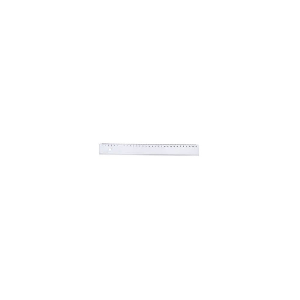 Regle Cristal incolore graduée - 1 biseau + bd antitache - 30cm  //