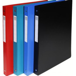 Classeur 4 anneaux A4 Maxi - PVC 10/10e  30mm - COUL ASSORTIES- Z