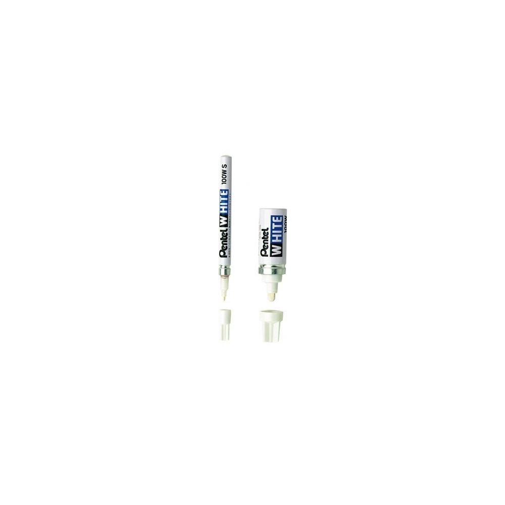 Marqueur perm. PENTEL - Industrie tous supports- Pte moy. -BLANC //