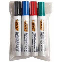 Marqueur effaç. BIC VELLEDA 1791 Biseau 3 à 5.9mm 4 COUL. - Z