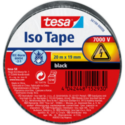 Adhesif Isolant Noir PVC 19mm x 20m type Chatterton - Z