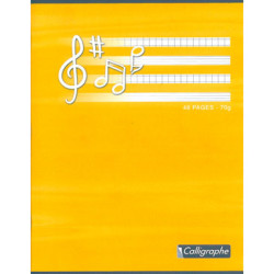 Cahier de musique 17x22cm 5x5 48 p Piqûre 70g CALLIGRAPHE - NSFP - Z