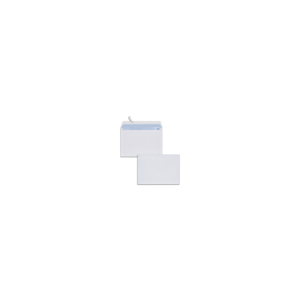 Enveloppe Blanche 162x229mm - 80g - bande de protection (par 500) **