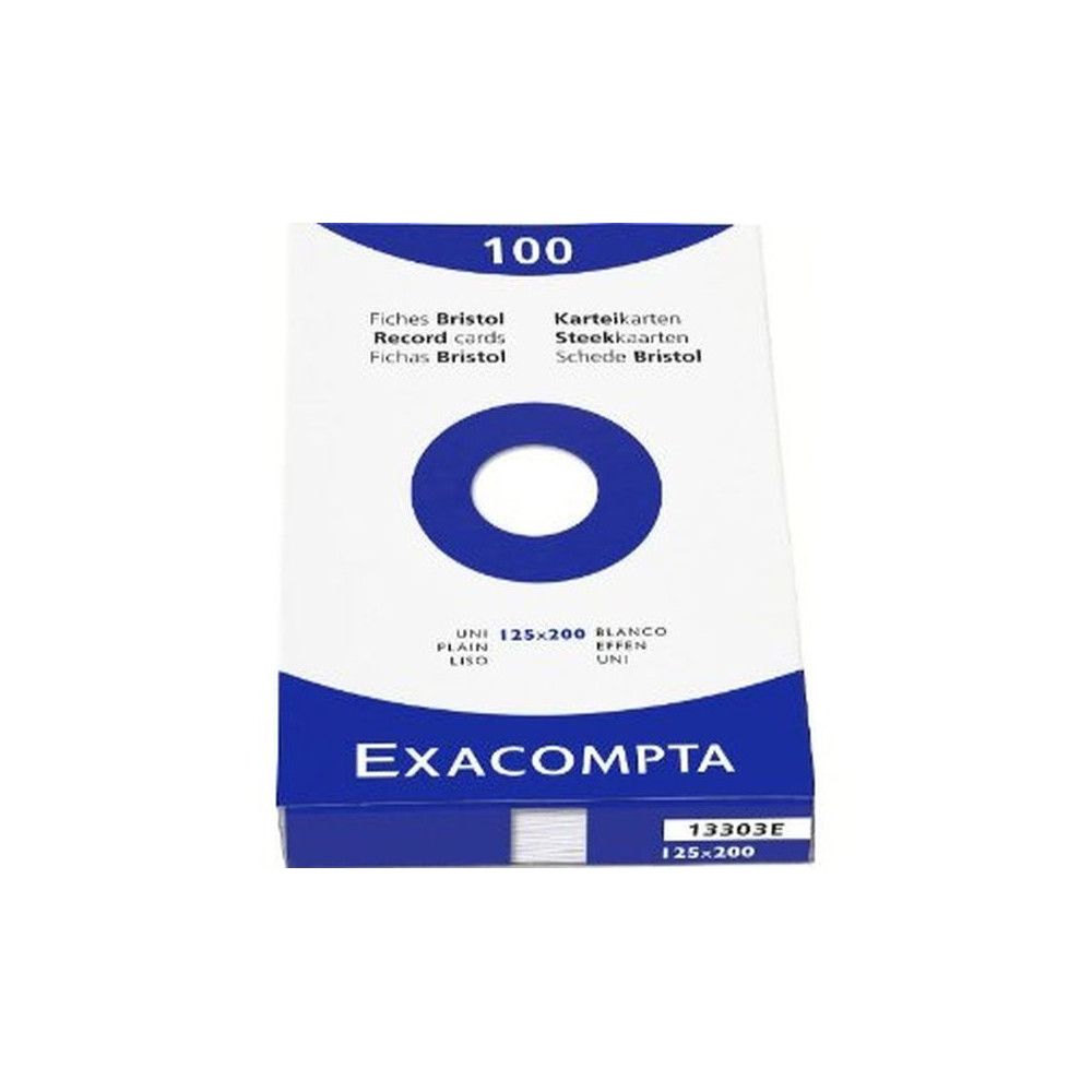 Fiches Bristol 12.5 x 20cm 205g Uni 100 f BLANC