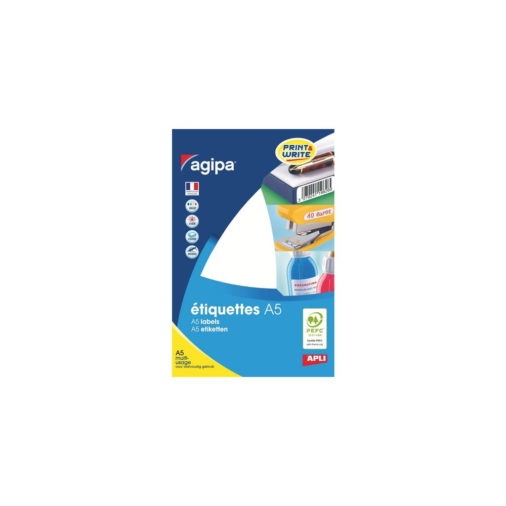 Etiquettes Multifonctions  70 x 37mm - A5 - AGIPA :100313 - Z