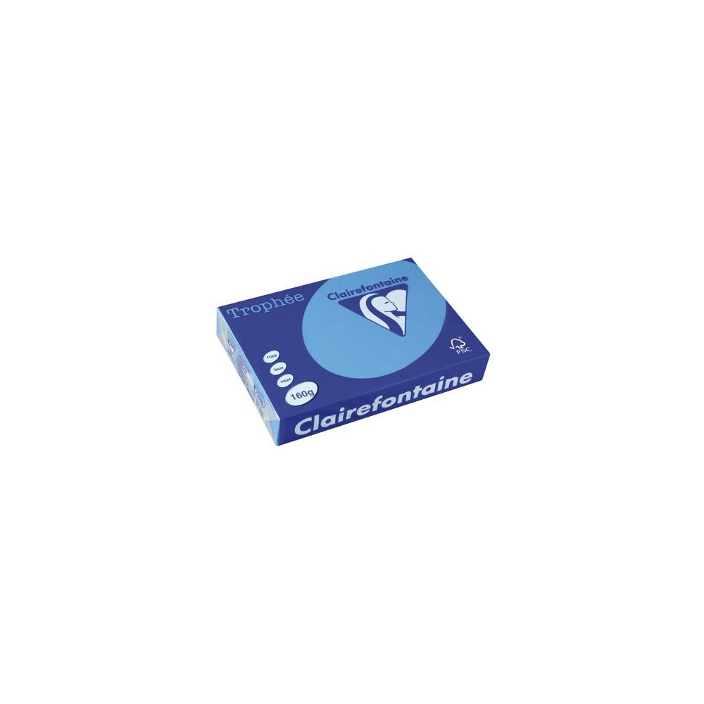 Rame A4 - 160g - Bleu Turquoise - CLAIREFONTAINE (250 f.) 1022