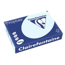 Rame A4 - 160g - Bleu Pastel CLAIREFONTAINE (250 f.) - Ref: 2633 **
