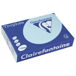 Rame A4 - 160g - Bleu Alizé CLAIREFONTAINE (250 f.) - Ref: 1105 //