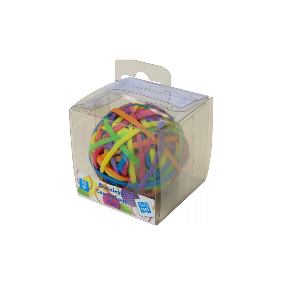 Elastiques Boule WONDAY - 70g - Couleur fluo assorties  - Z