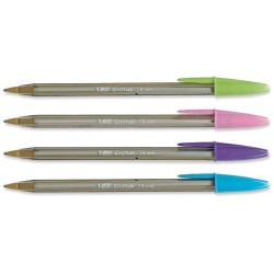Stylo Bille BIC CRISTAL FUN - 1.6 mm - COUL. ASS. unité  - Z