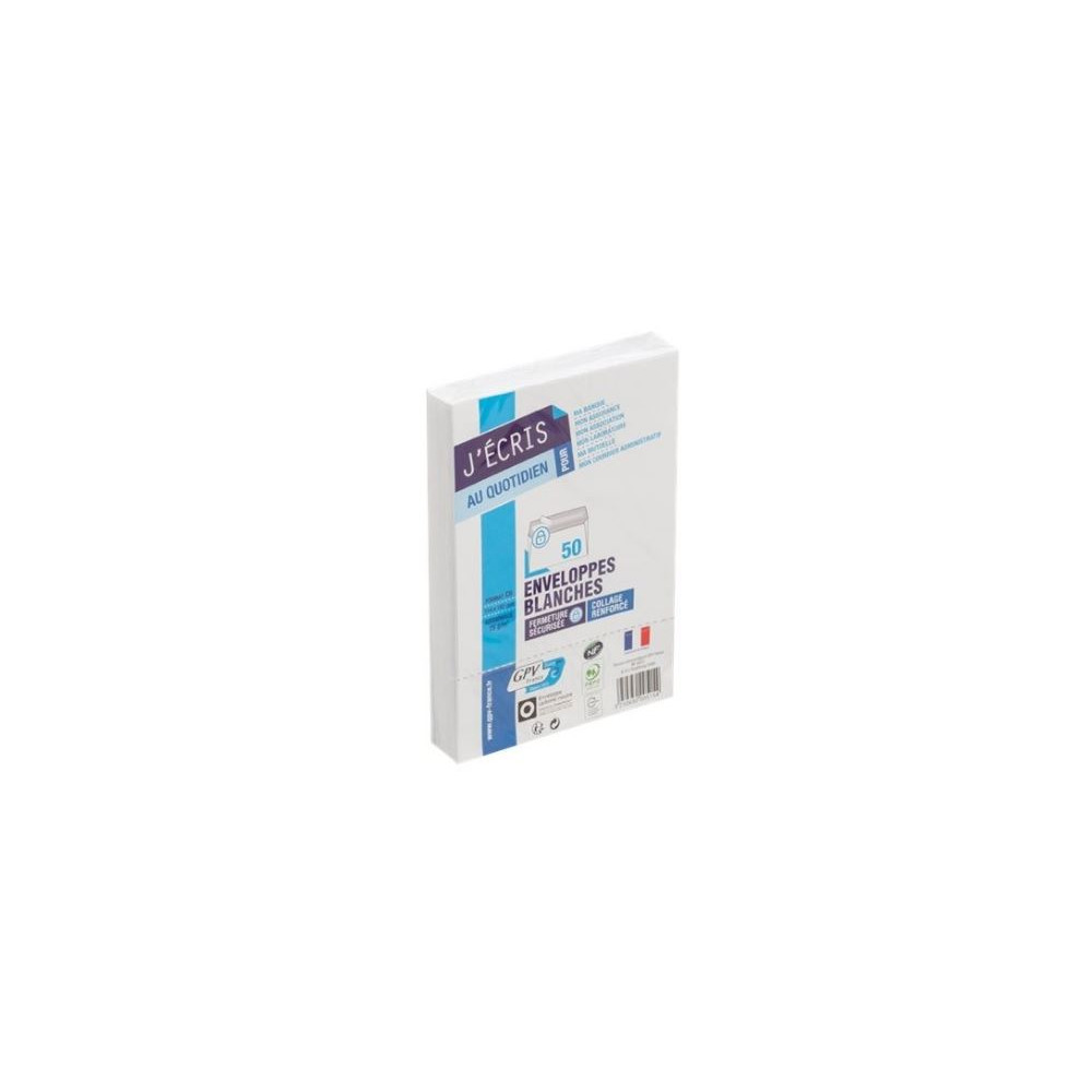 Enveloppe 114x162mm - 75g - Quicksil - GPV N°515 - Par 50 - NSFP
