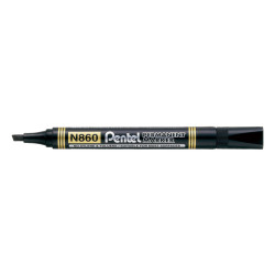 Marqueur perm. PENTEL N860 - Biseau. 2.5 à 7mm - NOIR //