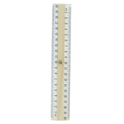 Regle Bois graduée ULMANN - 2 biseaux + bouton - 20cm  - Z