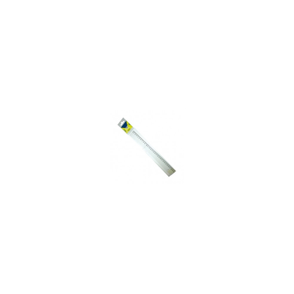 Regle Cristal incolore graduée - 1 biseau + bd antitache - 20cm //