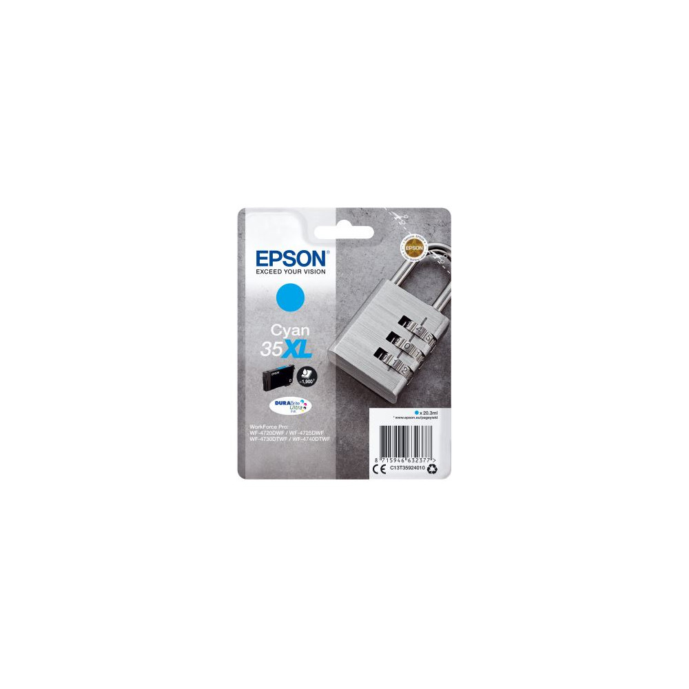 Cart EPSON - N°35XL - Cadenas - Cyan - WF-4720/25/30/40 //
