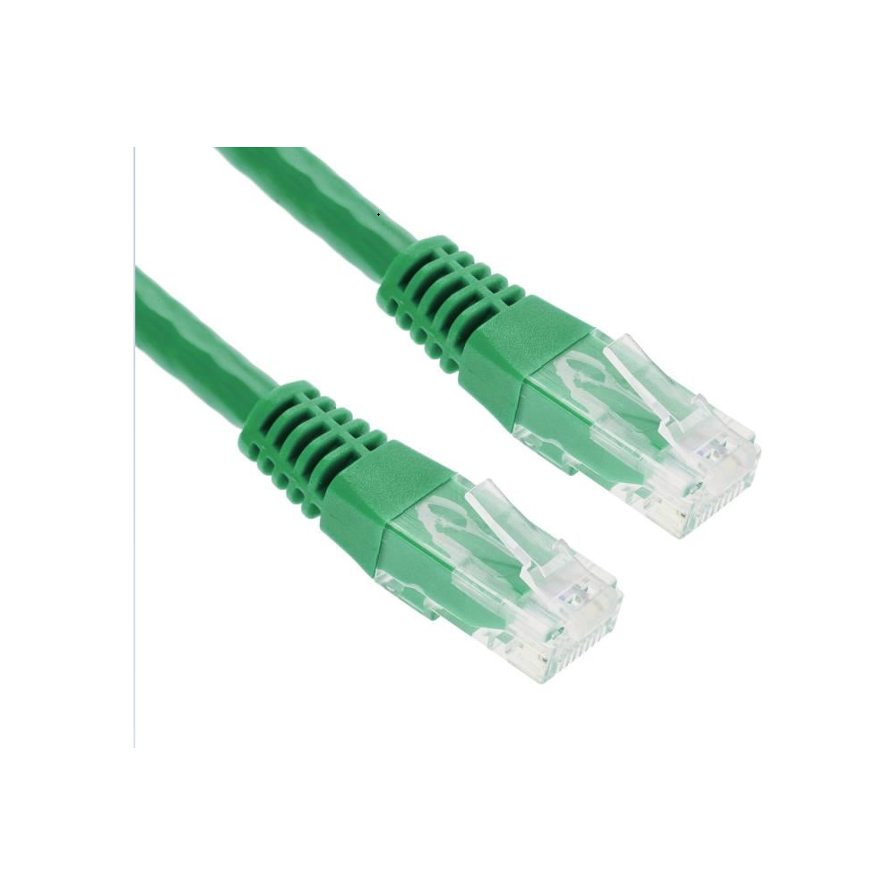 Cordon patch blindé Cat.6 S/FTP, RJ45 cuivre 250Mhz - VERT 2m