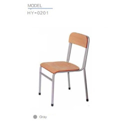 Chaise Scolaire en bois - Pieds Métal - H 46 cm - T6 (CM2 au Lycée) 