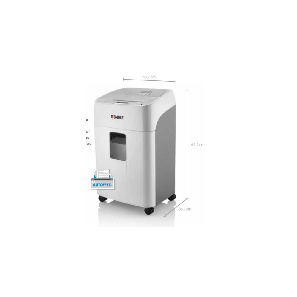 Destructeur DAHLE 300 Particules P4 - 300 f - A4 - 40 litres // Destructeur DAHLE 300 Particules P4 - 300 f - A4 - 40 litres //