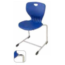 Chaise Maxima C - Shell colours BLUEBERRY 35 / Metal Grey 43 - T6