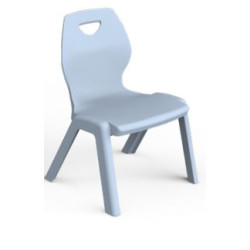 Chaise en plastique - Assise H 43cm - T3 BLEU CLAIR