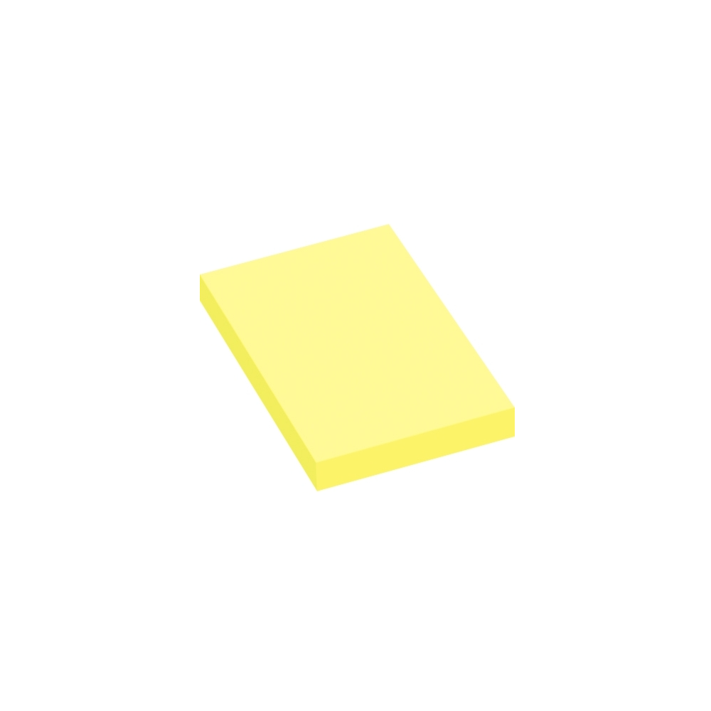 Lot 12 Blocs x 100 feuilles reposit. 50 x 75mm - JAUNE //