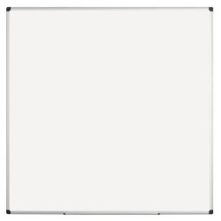 Tableau blanc 120 x 120 cm émaillé magnétique Cadre alu + auget **