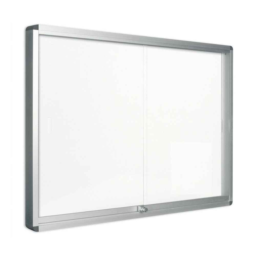 Vitrine intér. fond Magnét - L120xH100cm (15xA4) Porte coul+Serr. // Vitrine intér. fond Magnét - L120xH100cm (15xA4) Porte coul+Serr. //