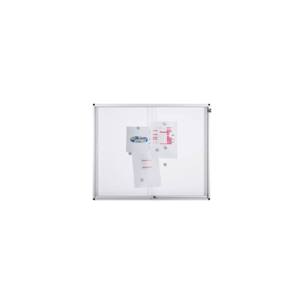 Vitrine intér. fond Magnét - L90xH95cm(12 x A4) Porte Coul.Serrure // Vitrine intér. fond Magnét - L90xH95cm(12 x A4) Porte Coul.Serrure //
