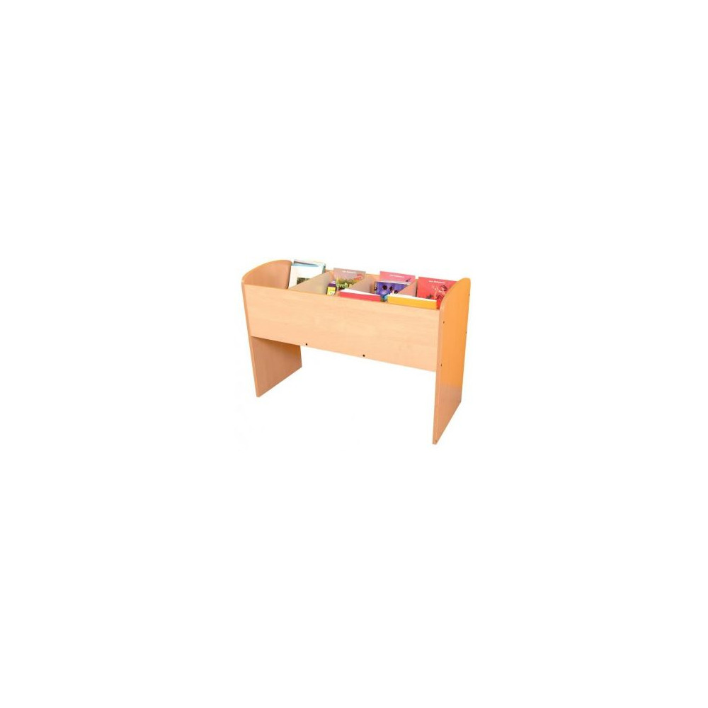 Bac à livres en bois - compart. réglables - Dim: 102 x 42 x H70cm Bac à livres en bois - compart. réglables - Dim: 102 x 42 x H70cm