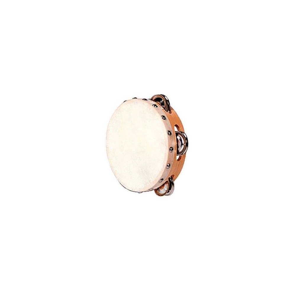 Tambourin de basque en peau naturelle + 4 paires cymbalettes Tambourin de basque en peau naturelle + 4 paires cymbalettes