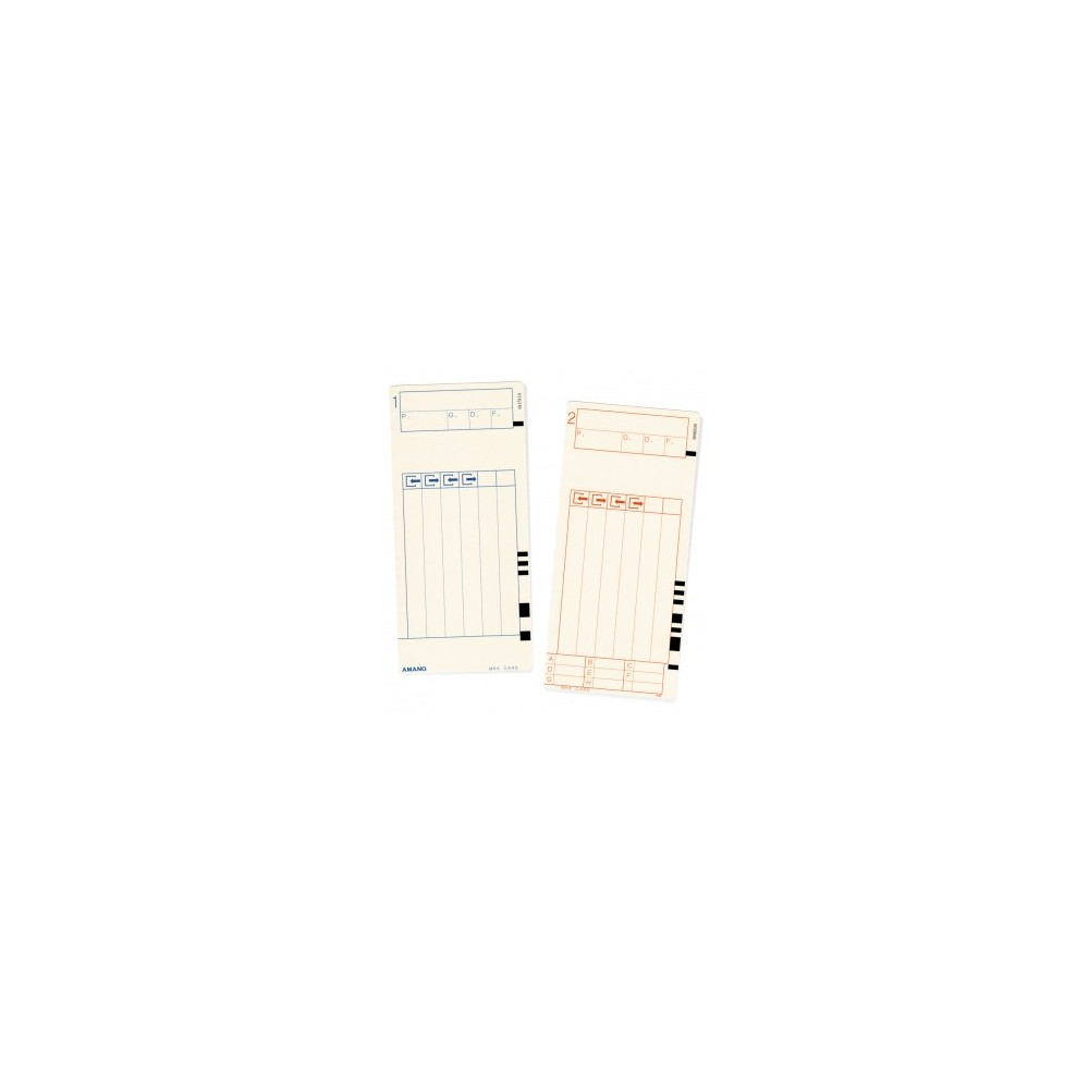 Fiche de pointage pour MX300 AMANO (Paquet de 100 fiches) //