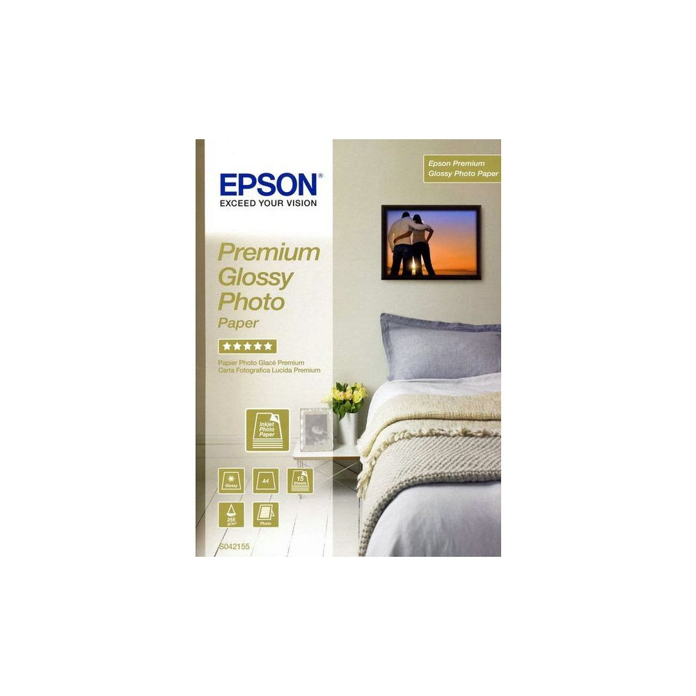 Papier photo EPSON A4 Premium glacé  (15 f / 255g) **